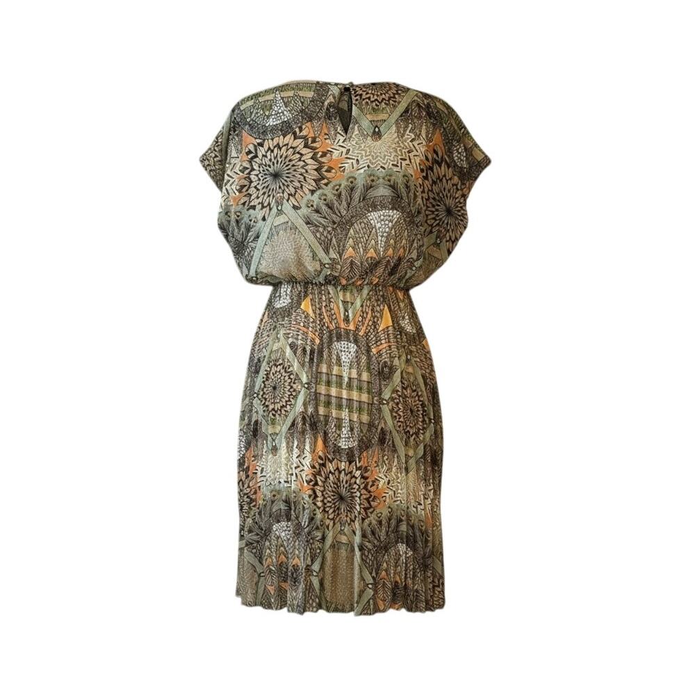 Sabine Boho Geometric Print Blouson Mini Dress Multicolor Women’s M - Picture 3 of 6